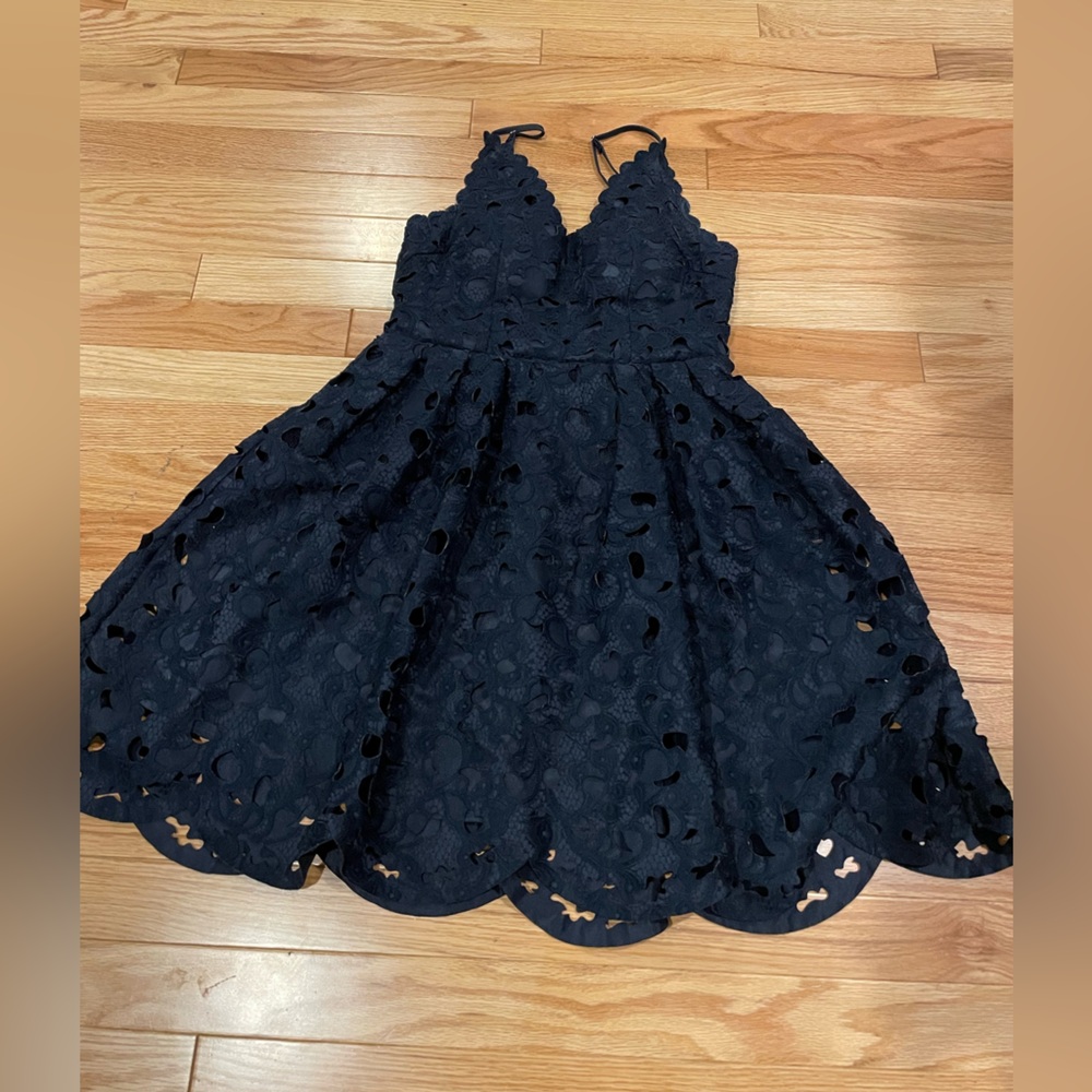 Unique navy blue dress size S